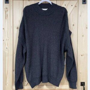 5/$20 NEW 1X (16W-18W) Oversized Black Knit Women's Sweater